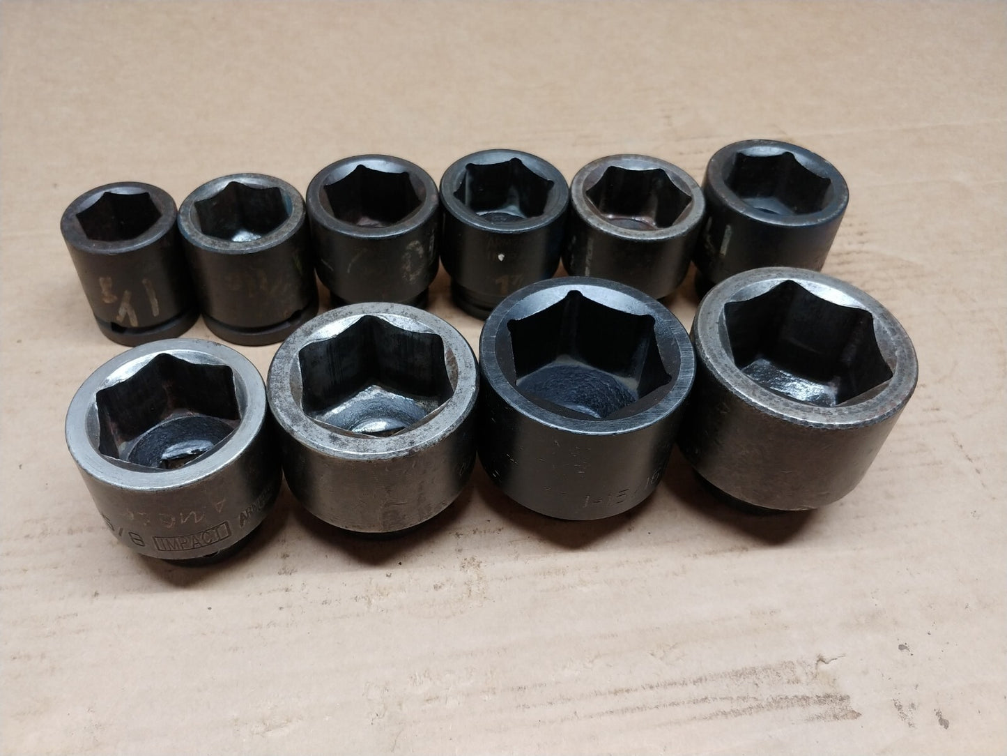 Armstrong & Wright Domestic 3/4 in Drive Impact Socket Set of 10 pcs USA
