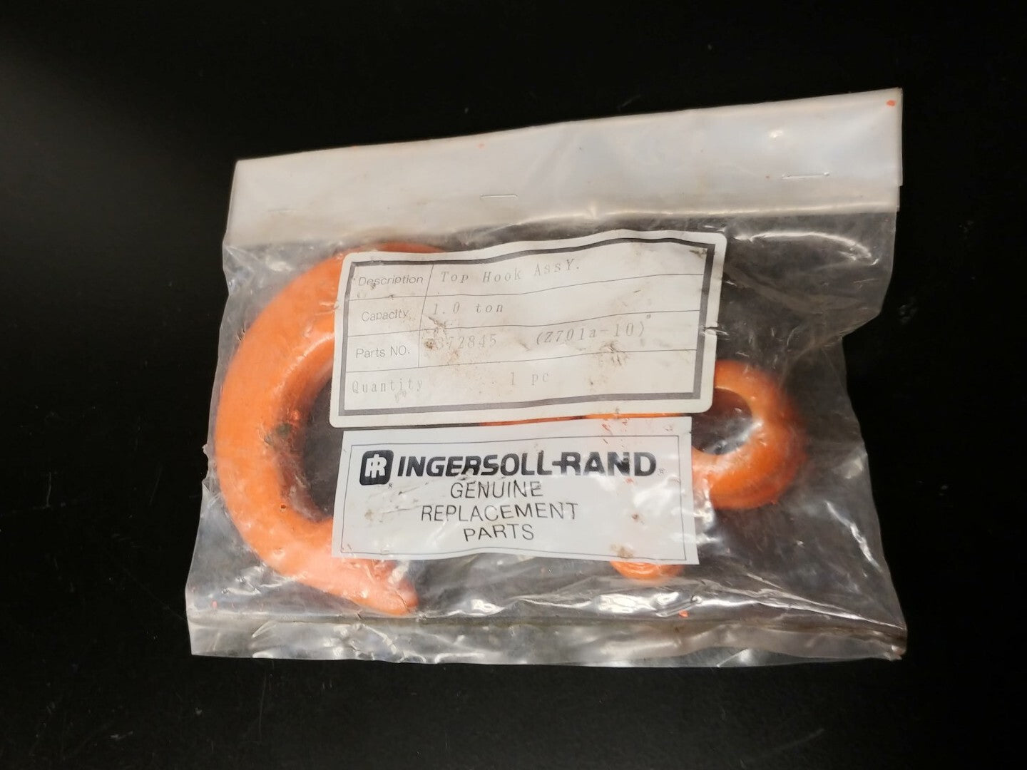 Ingersoll Rand 1 Ton Chain Hoist Top Hook P/N 2372845 for VL2-010 Premium Hoists