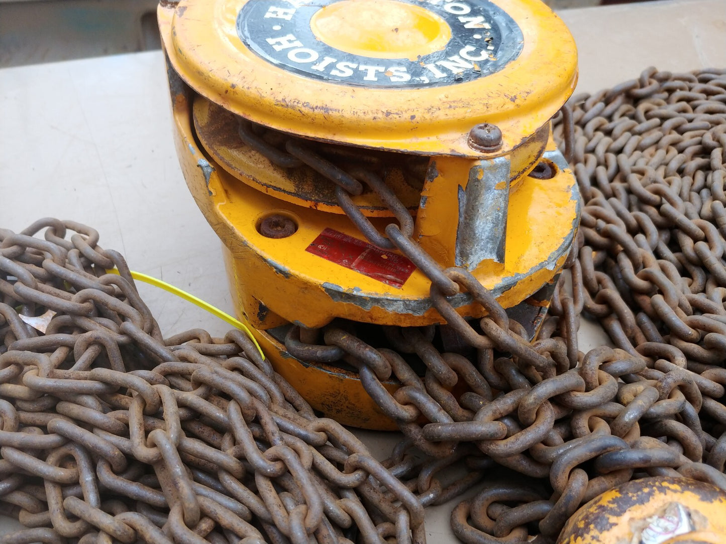 Harrington 2 Ton Chain Hoist 20 Ft Lift CF020-20 S/N F110395