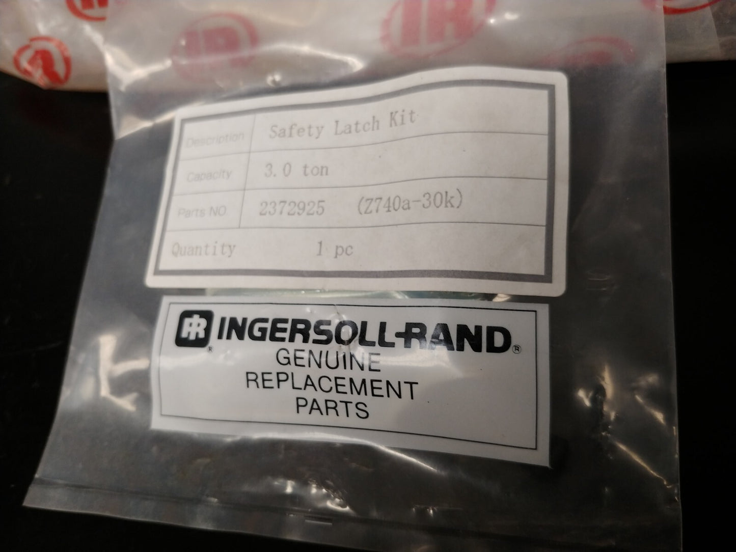 Ingersoll Rand Hook Latch Kit P/N 2372925 3 ton VL2 / MCH5 Chain Hoists