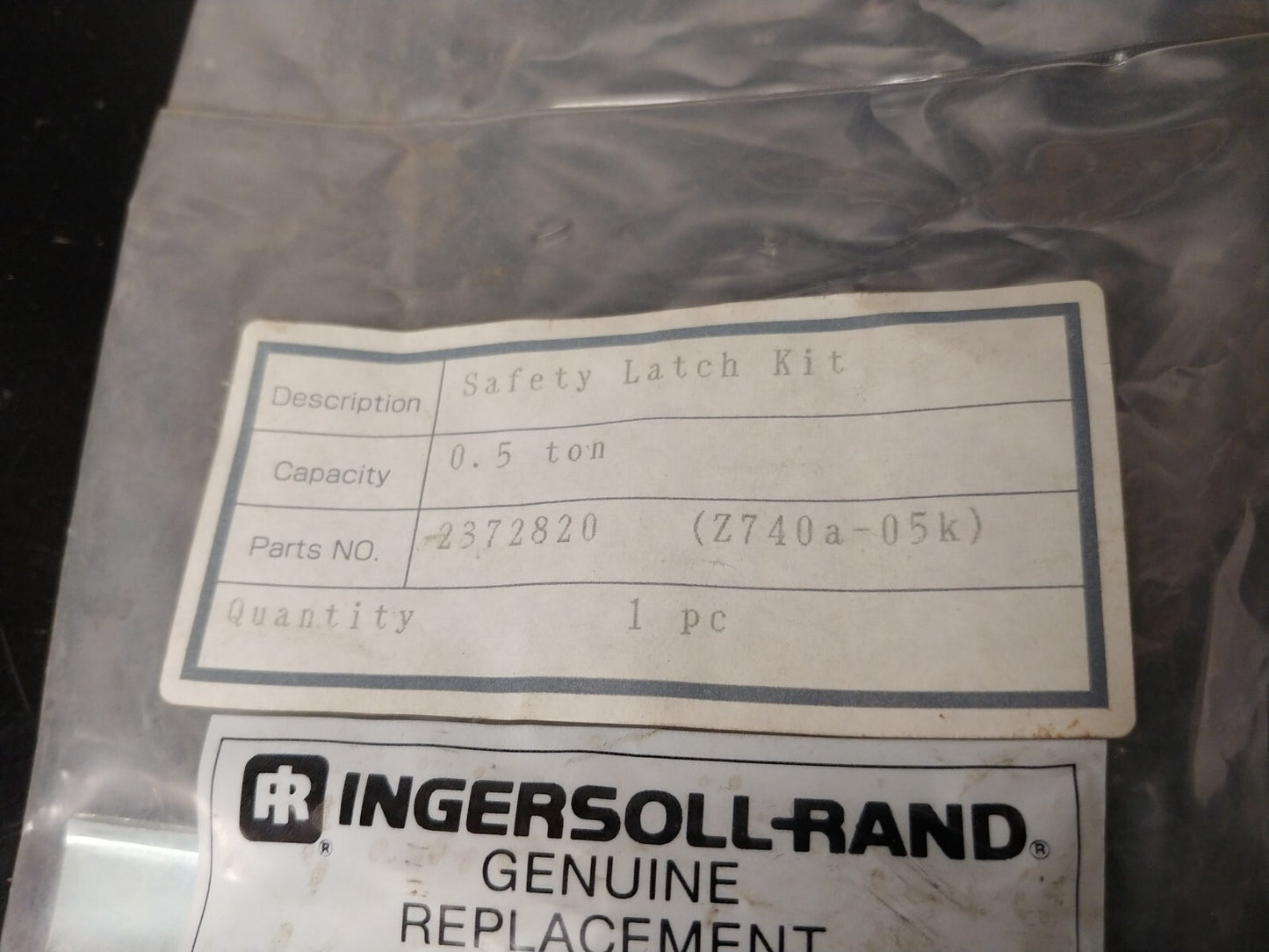 Ingersoll Rand 1/2 ton Hook Latch Kit P/N 2372820 MCH5 Chain Hoists