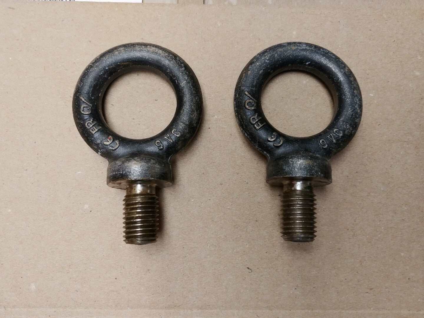 LOT OF 2 Crosby M16 x 27mm M-279 Forged Shoulder Nut Eye Bolts - 1.8 ton 1045913
