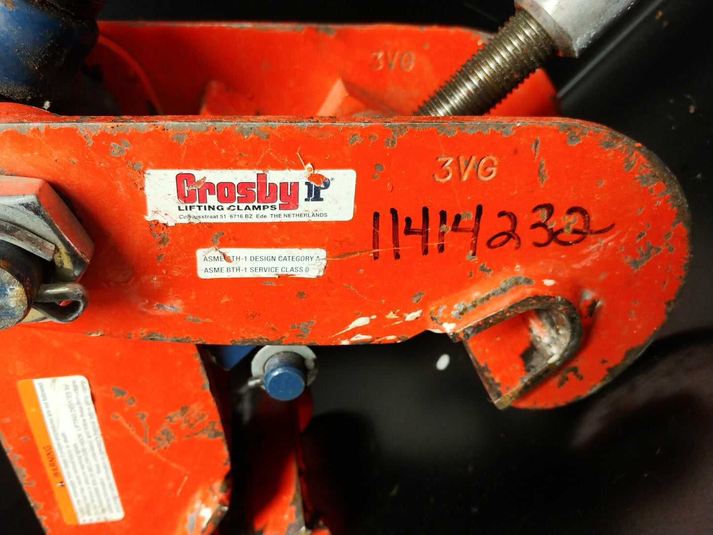 Crosby IPTKUD 3 Ton Beam Lifting Clamp 3" - 7.5" Capacity 2709993