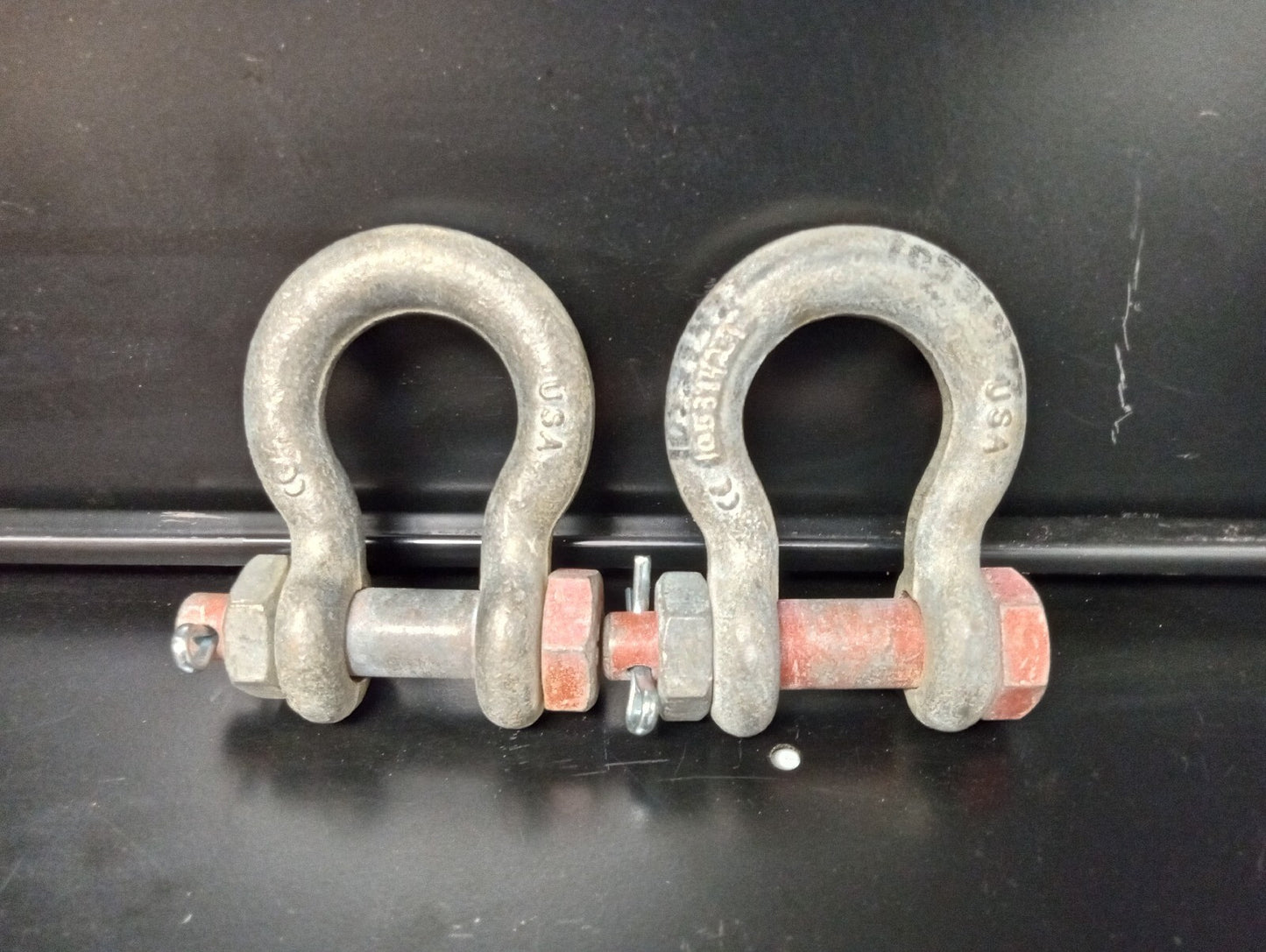 LOT OF 2 EA. Crosby 5/8 Bolt Type Anchor Shackles 3-1/4 ton G-2130 USA 1019490