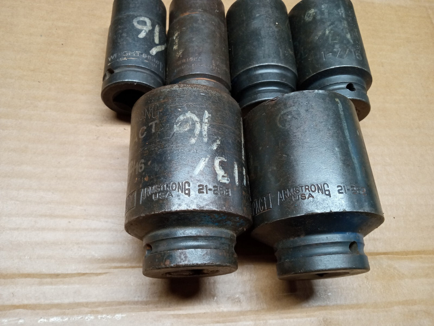 Armstrong, Wright, GW 3/4 Drive Deep Impact Socket Set of 6 pcs 15/16 To 1-15/16