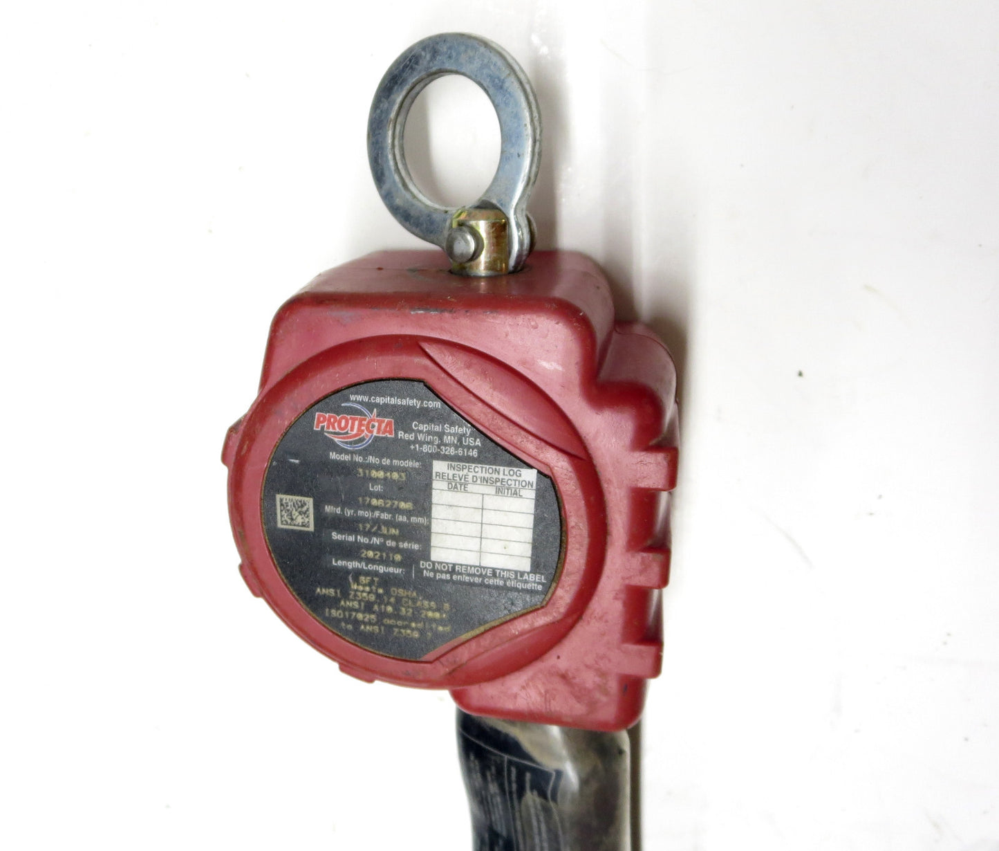 Rebel 6 ft Protecta 3100403 SRL Single Retractable Lanyard w/ Standard Hook