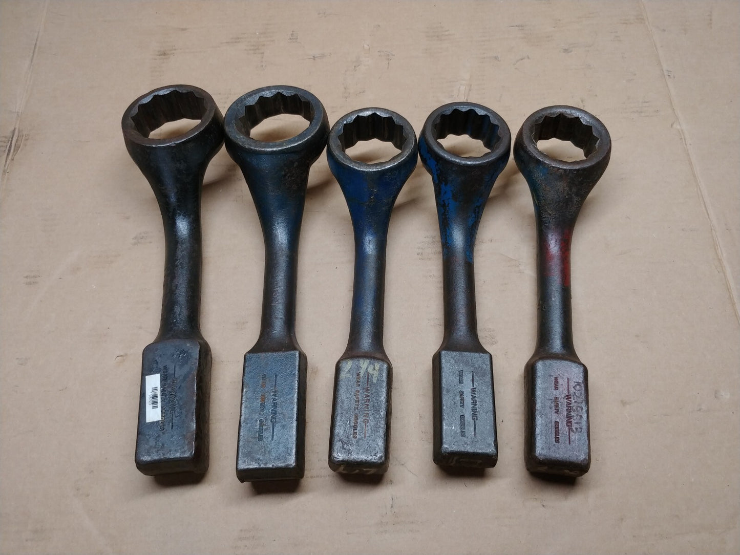 Set Of 5 Pcs. Armstrong Striking Wrenches 2-1/8 to 2-9/16 Made in USA