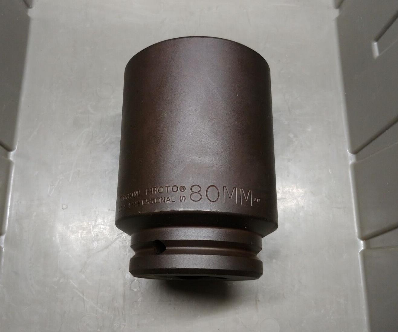 PROTO 80mm Deep Impact Socket 1-1/2 in. Drive 15080ML New TorquePlus™ USA