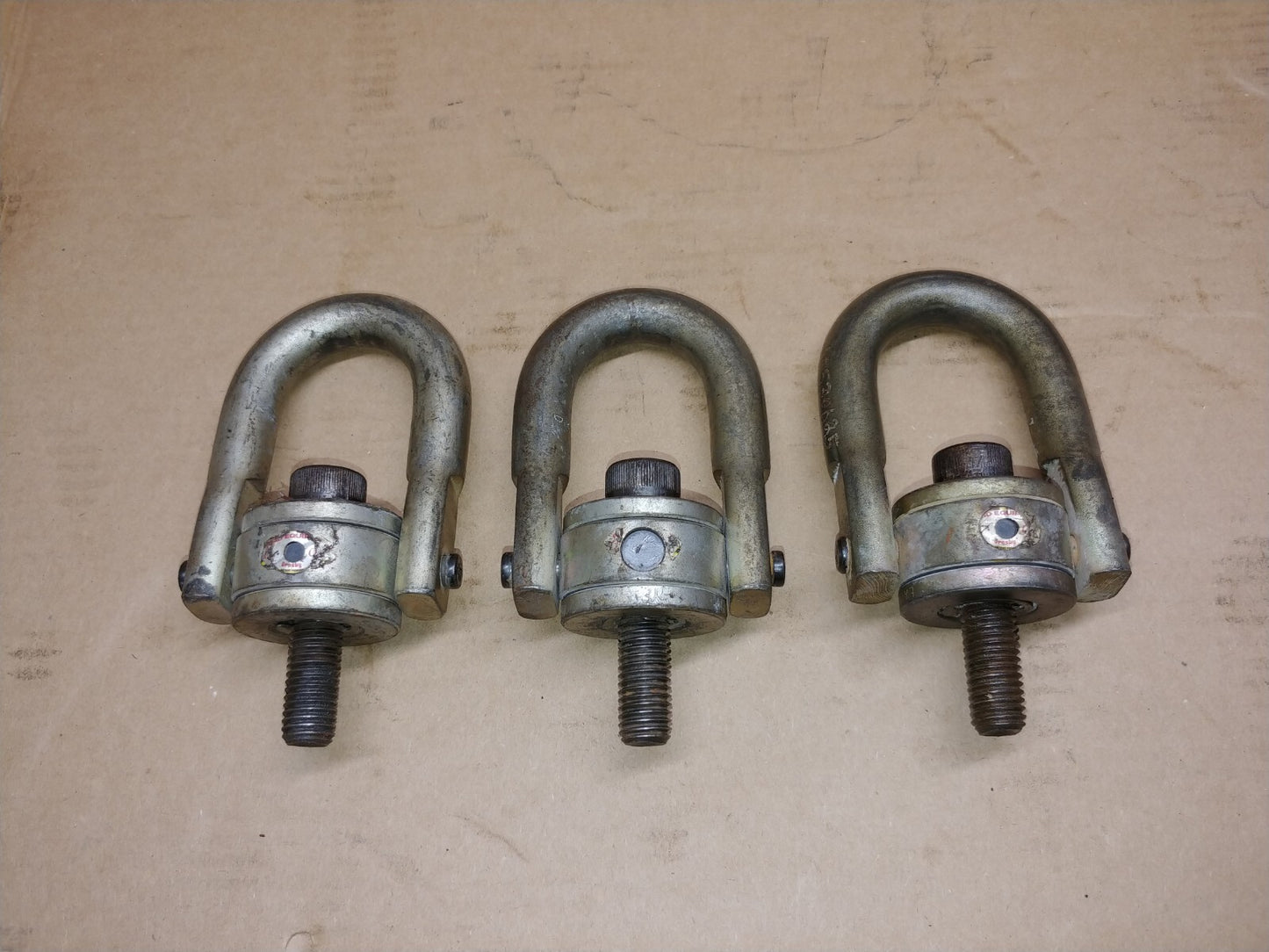 LOT OF 3 Crosby USA 1016924 HR-125 Hoist Rings WLL 4,000 LB, 5/8-10 X 2.75 in.