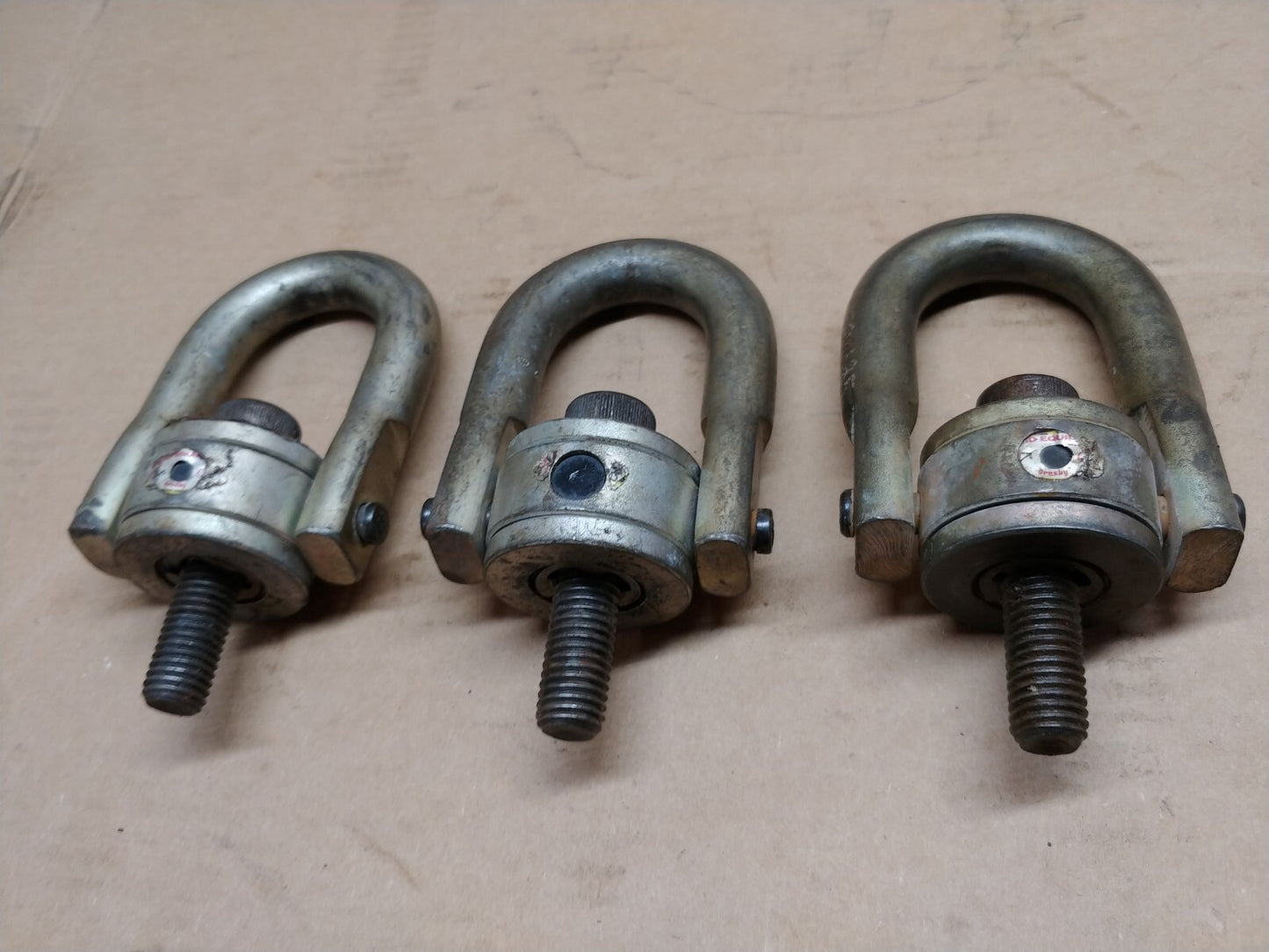 LOT OF 3 Crosby USA 1016924 HR-125 Hoist Rings WLL 4,000 LB, 5/8-10 X 2.75 in.