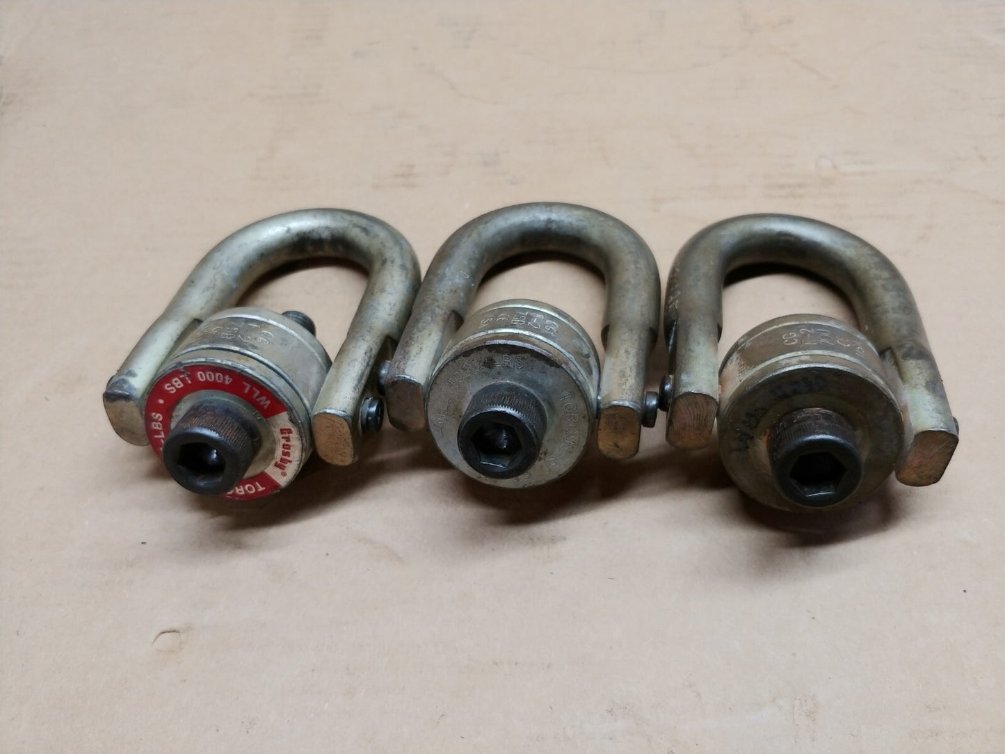 LOT OF 3 Crosby USA 1016924 HR-125 Hoist Rings WLL 4,000 LB, 5/8-10 X 2.75 in.