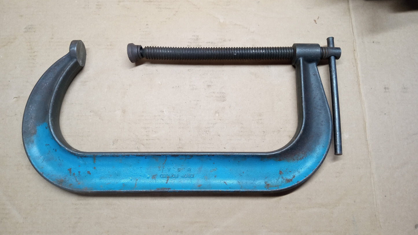 Armstrong 12 in. C-Clamp Deep Throat Drop Forged 78-412 VG COND. Made in USA