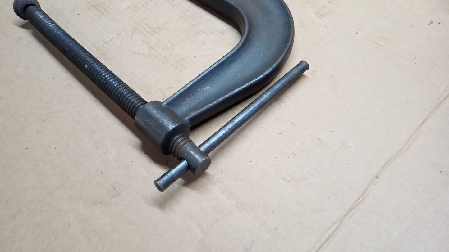 Armstrong 12 in. C-Clamp Deep Throat Drop Forged 78-412 VG COND. Made in USA