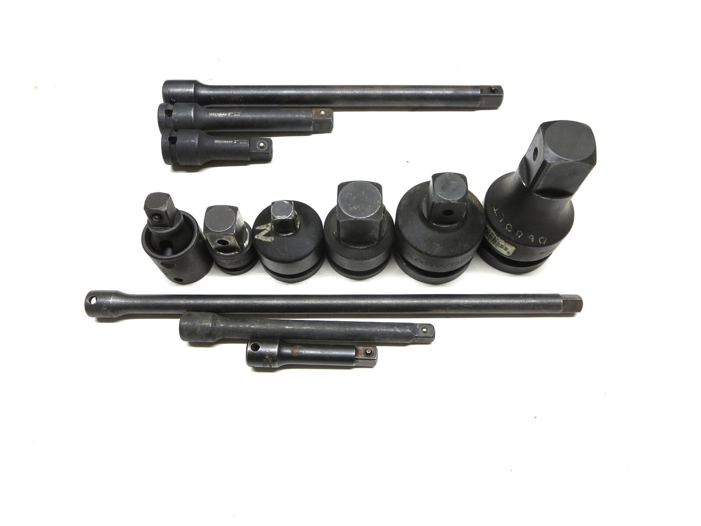 12 pc. Impact Socket Adapters & Extensions GW, Westward, Proto 3/8, 1/2, 3/4, 1"