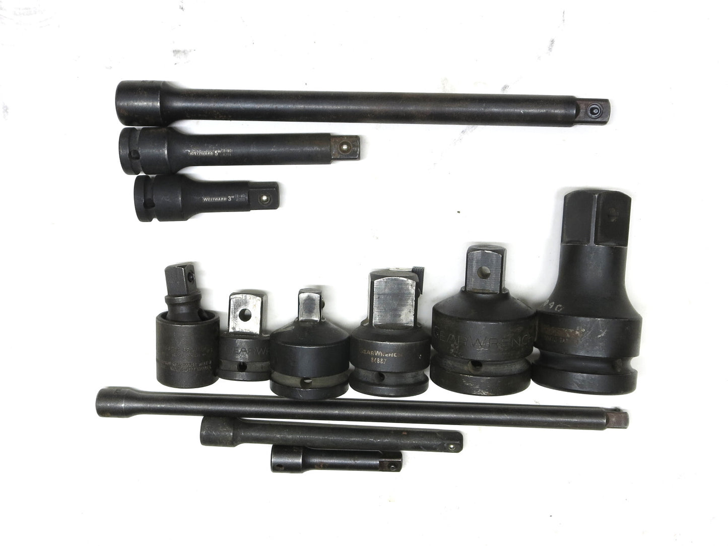 12 pc. Impact Socket Adapters & Extensions GW, Westward, Proto 3/8, 1/2, 3/4, 1"