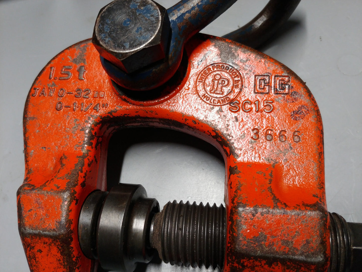 Crosby IP SC1.5 1-1/2 ton Screw Clamp 0 to 1-1/4 in. Capacity IP Holland
