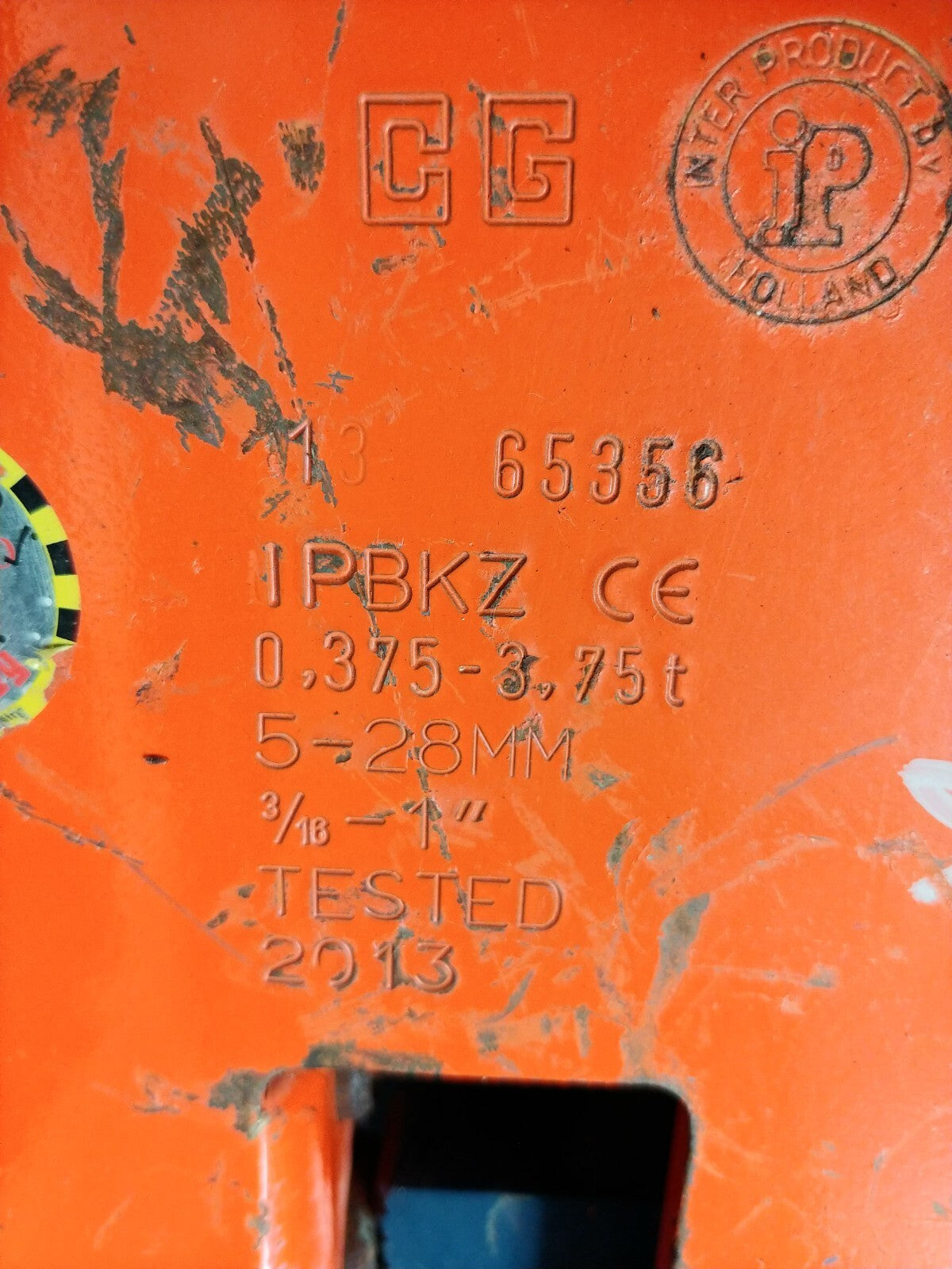 Crosby IP H-Beam Lifting Clamp 2705782 IPBKZ-3.75 Size 3/16" - 1" Capacity 3.75t