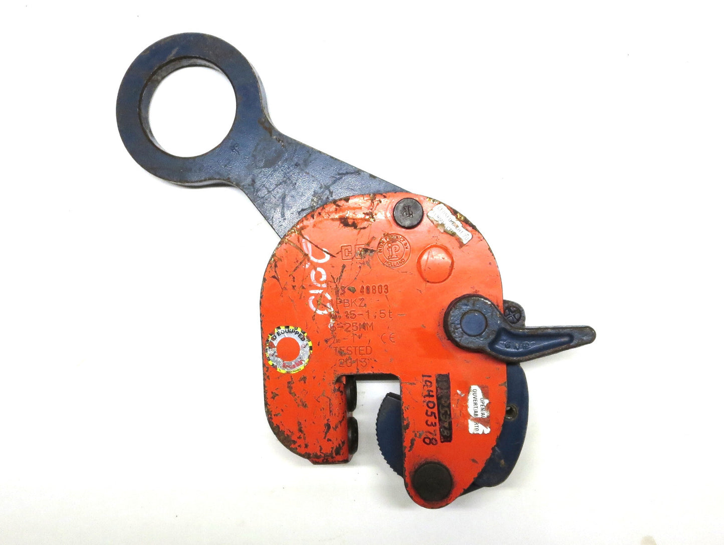 Crosby IPBKZ 1-1/2 ton Lifting Clamp Size 3/16" - 1" IP Clamp Made in Holland