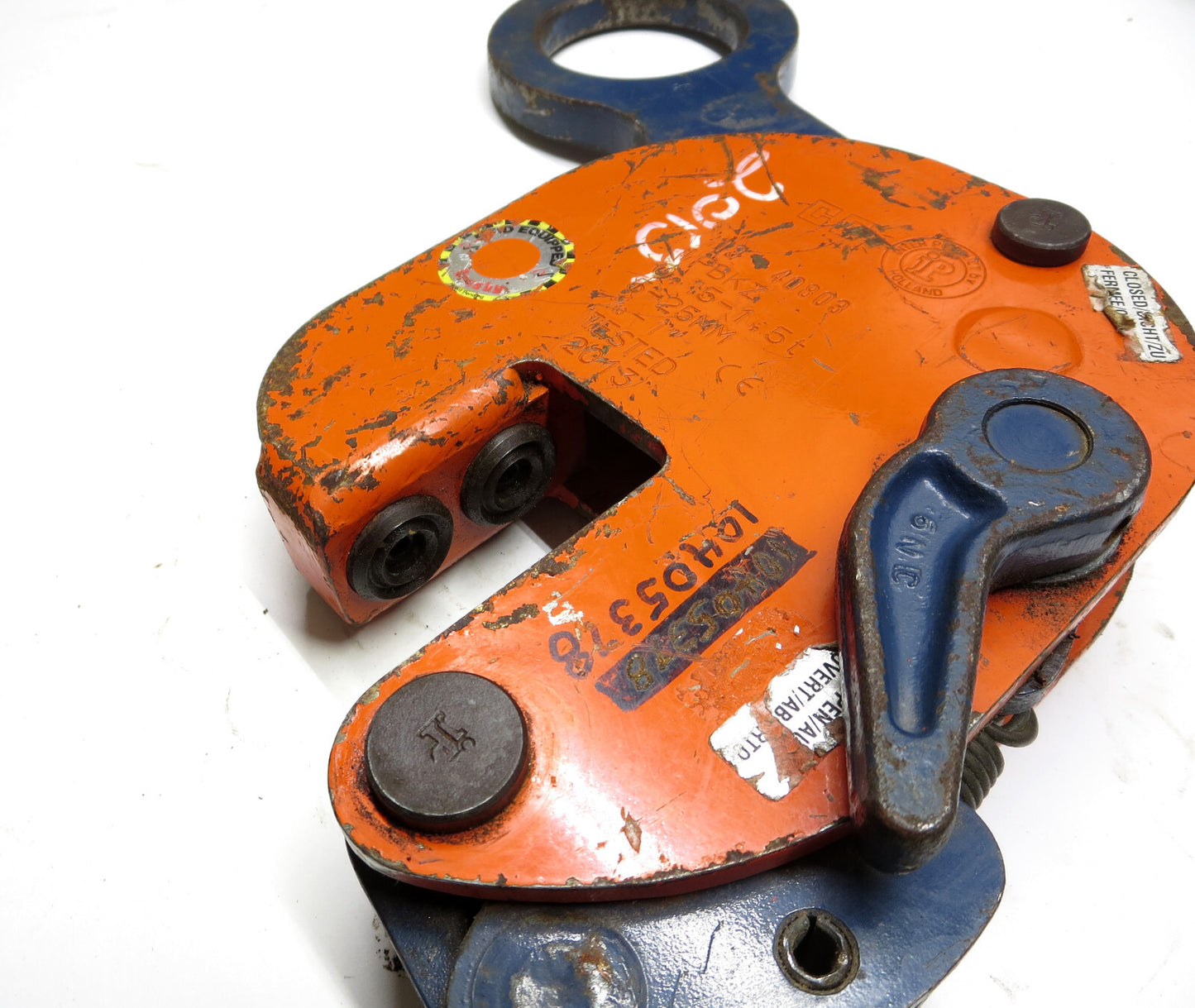 Crosby IPBKZ 1-1/2 ton Lifting Clamp Size 3/16" - 1" IP Clamp Made in Holland