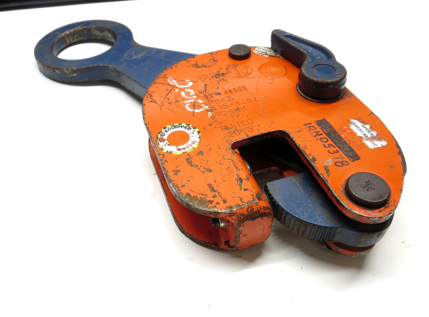 Crosby IPBKZ 1-1/2 ton Lifting Clamp Size 3/16" - 1" IP Clamp Made in Holland