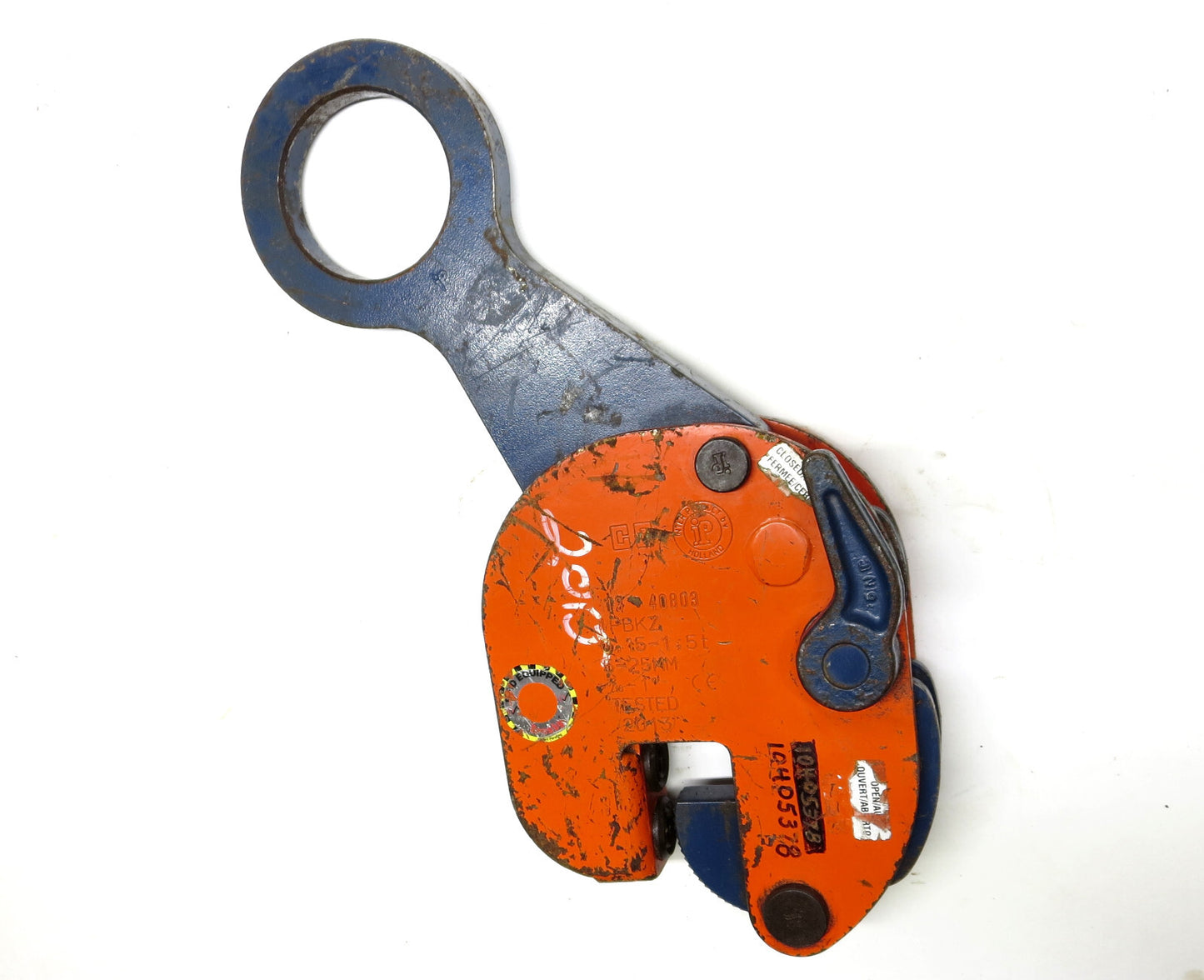 Crosby IPBKZ 1-1/2 ton Lifting Clamp Size 3/16" - 1" IP Clamp Made in Holland