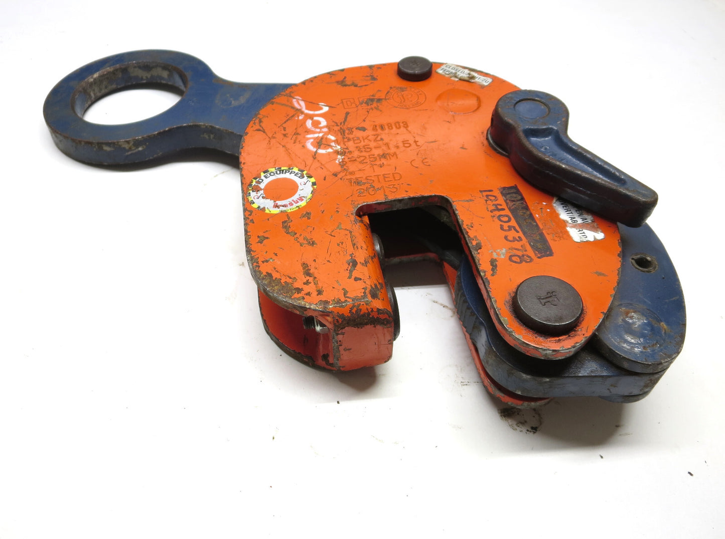 Crosby IPBKZ 1-1/2 ton Lifting Clamp Size 3/16" - 1" IP Clamp Made in Holland