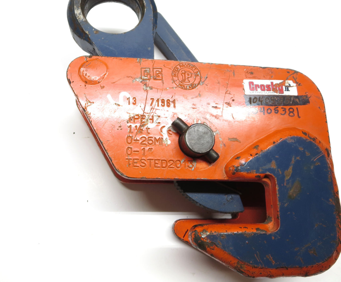Crosby IP Lifting Clamp IPBHZ 1-1/2 ton Horizontal 0" - 1" Capacity 2705462