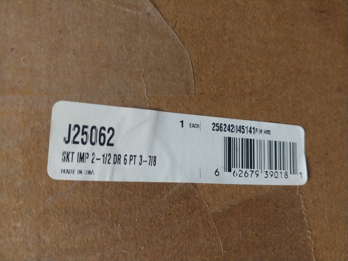 1 EA. New PROTO TorquePlus™ 3-7/8 Impact Socket 2-1/2 Drive 6 pt J25062 USA