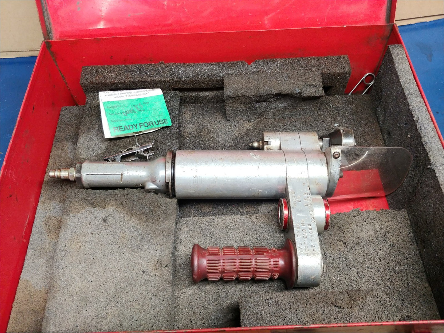 ESCO Millhog HHB-5000 Air Pipe Beveling Machine w/ Case USA Tested SN 02F10W52