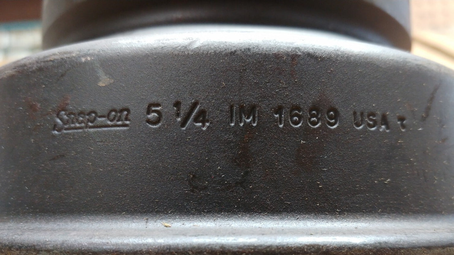 SNAP-ON 5-1/4 Impact Socket 2-1/2 in. Drive 6 Point IM 1689 USA Excellent Cond.