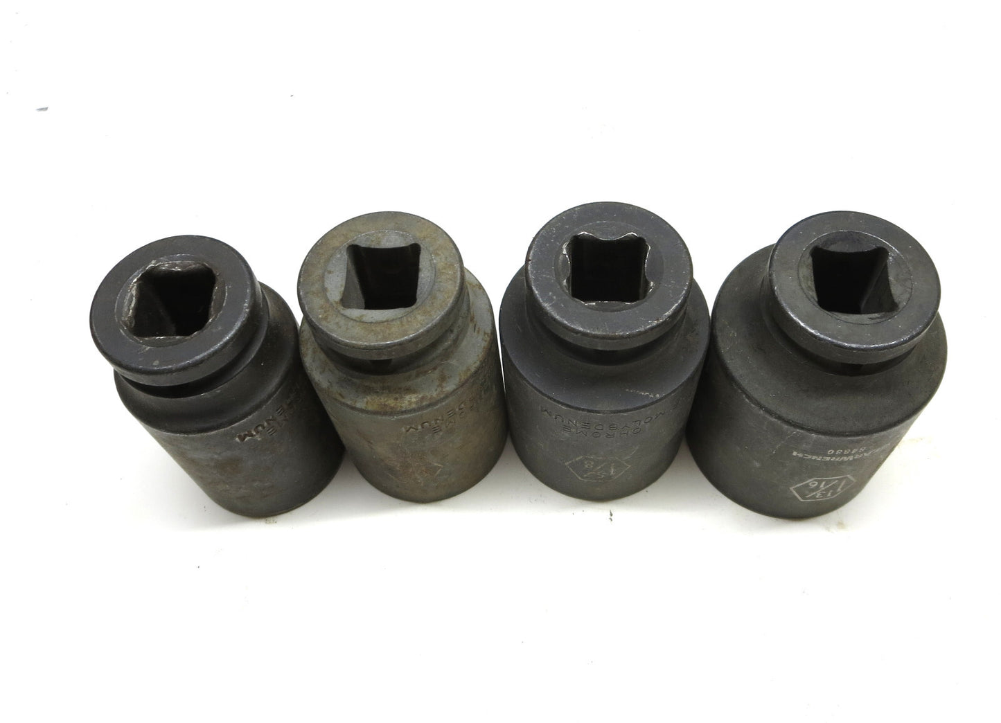LOT OF 4 PCS GearWrench 3/4 DR Deep Impact Sockets 1-7/16, 1-1/2, 1-5/8, 1-13/16