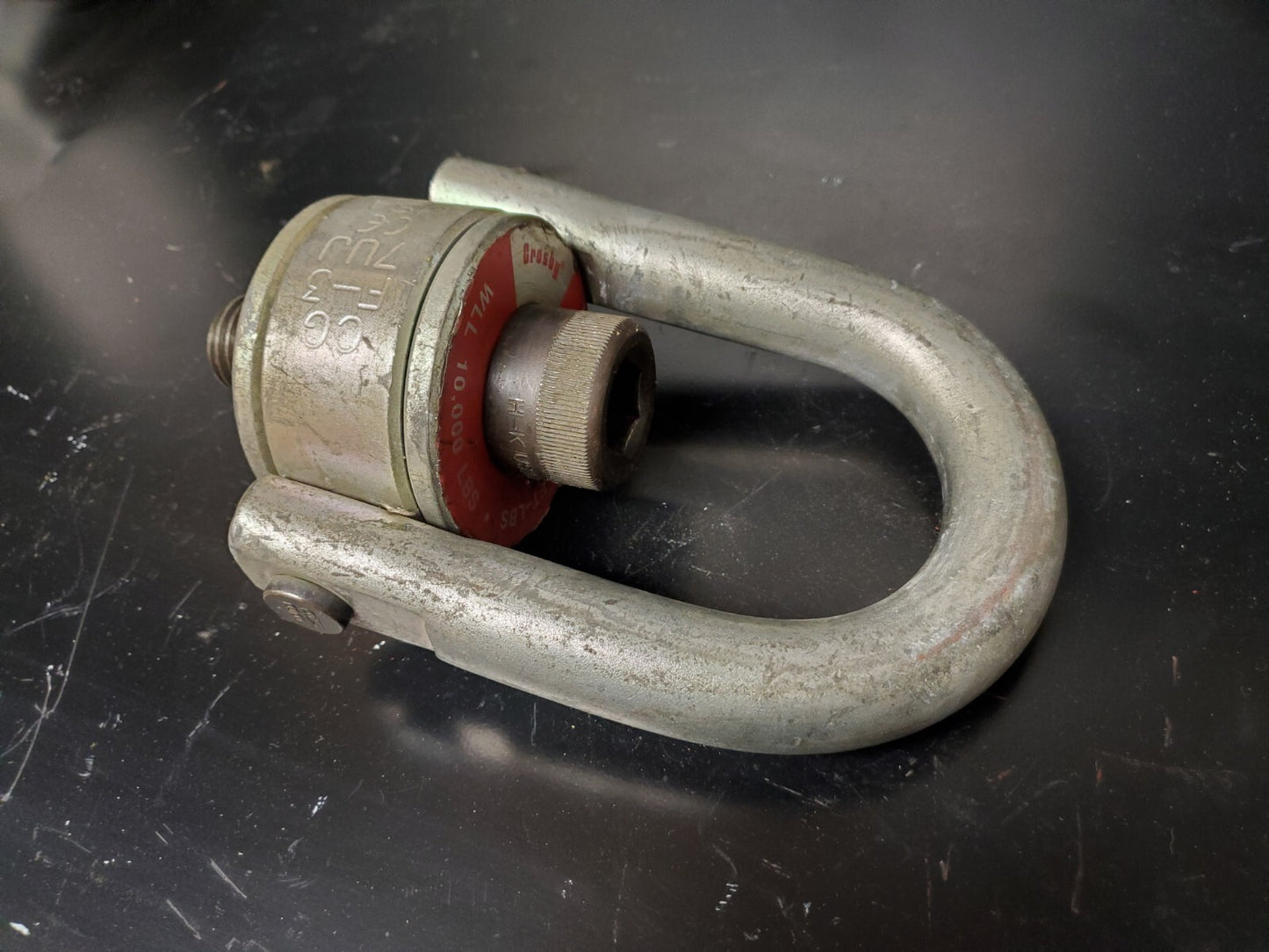 Crosby 1016964 HR-125 Swivel Hoist Ring WLL 10,000 LB 1-8x3, (1.14"Eff. Thr) USA