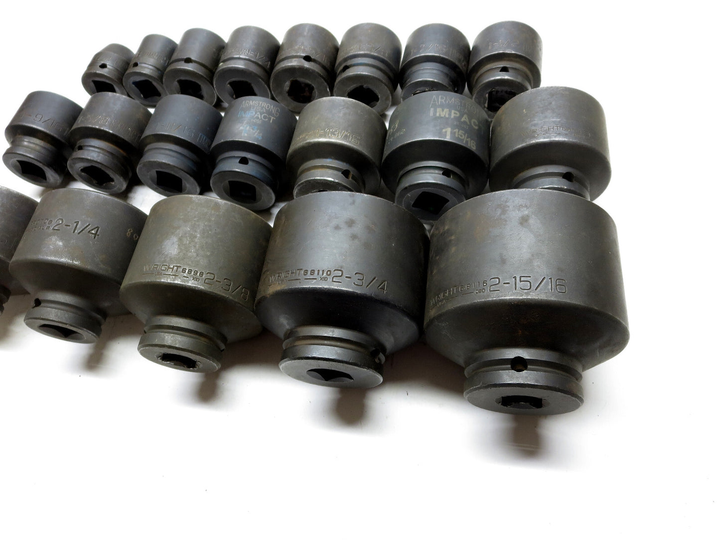 Armstrong & Wright Domestic 3/4 Impact Socket Set of 20 pcs 3/4 - 2-15/16" USA