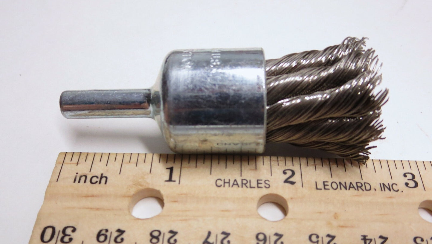 WEILER 10029 3/4" .014 Stainless Steel Knot Wire End Brush 3/4 22,000 RPM USA