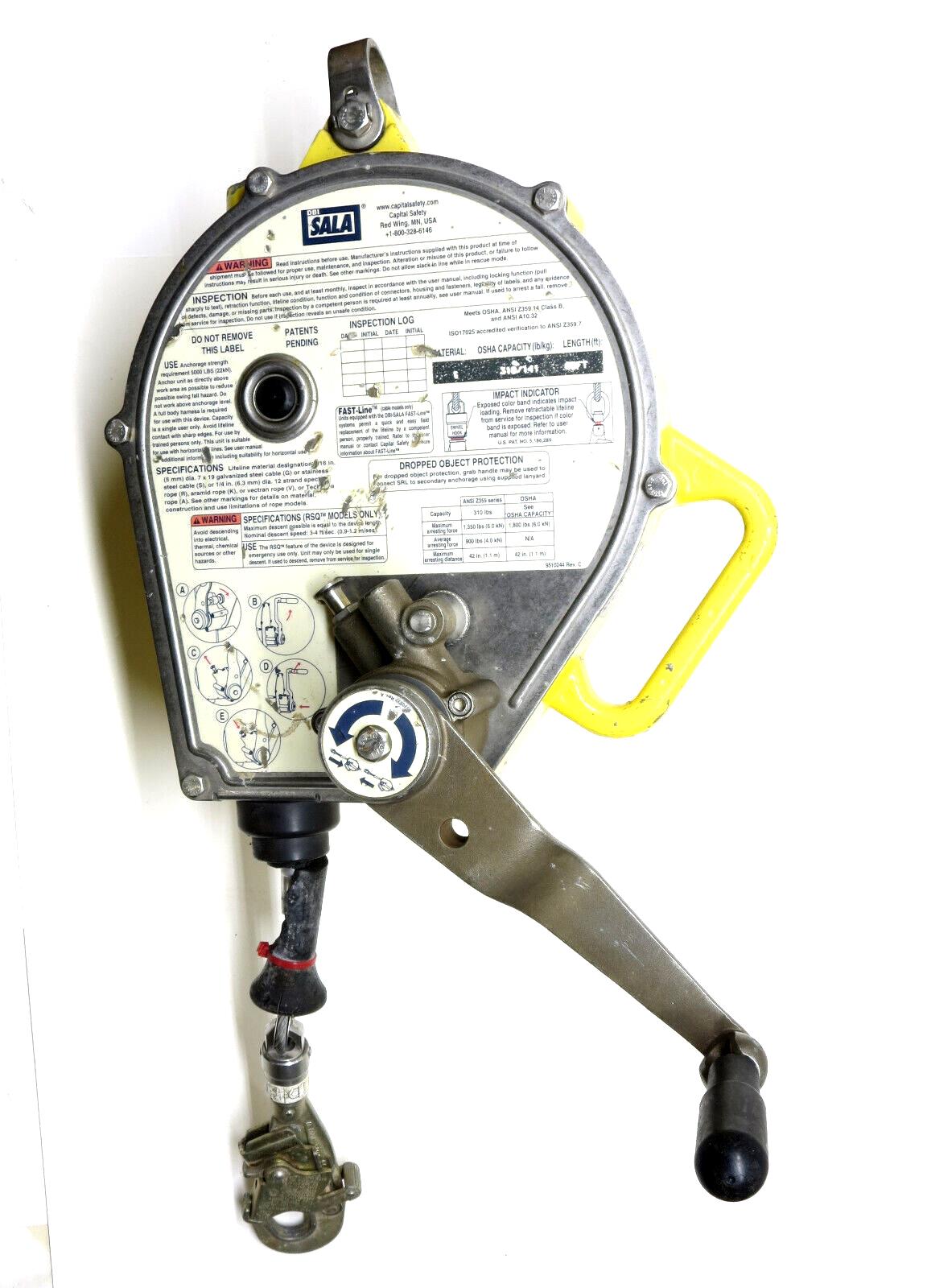 2015 Model 3M DBI-SALA 3400190 Sealed-Blok 85 ft RSQ Date of MFG: 15/JUN