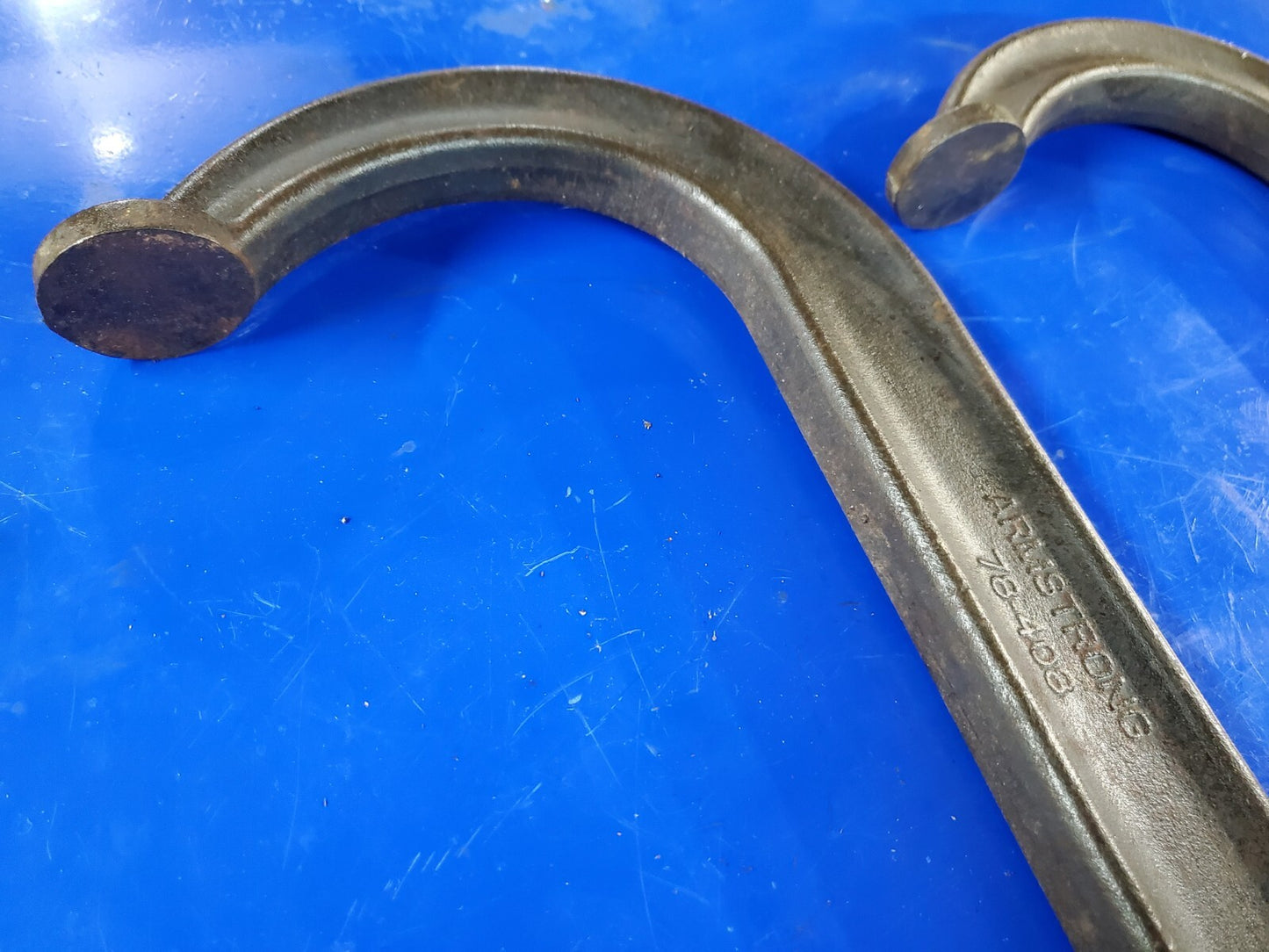 LOT OF 2 x Armstrong 78-408C C-Clamps. 8" Deep Throat Pattern Drop Forged C USA