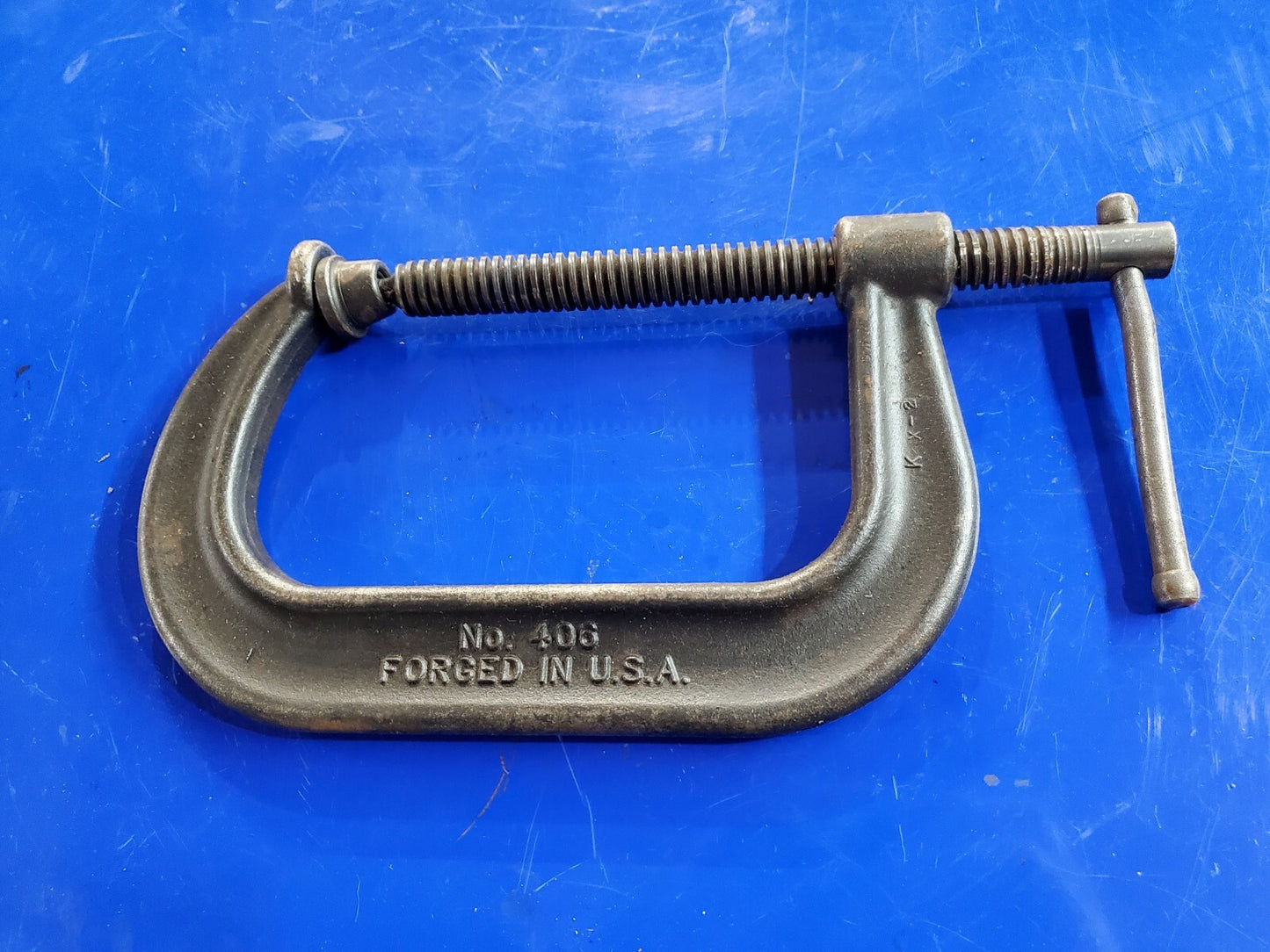 1 ea. Wright 90406B Drop Forged C-Clamp Deep Throat 6 in w/ Full Screw USA