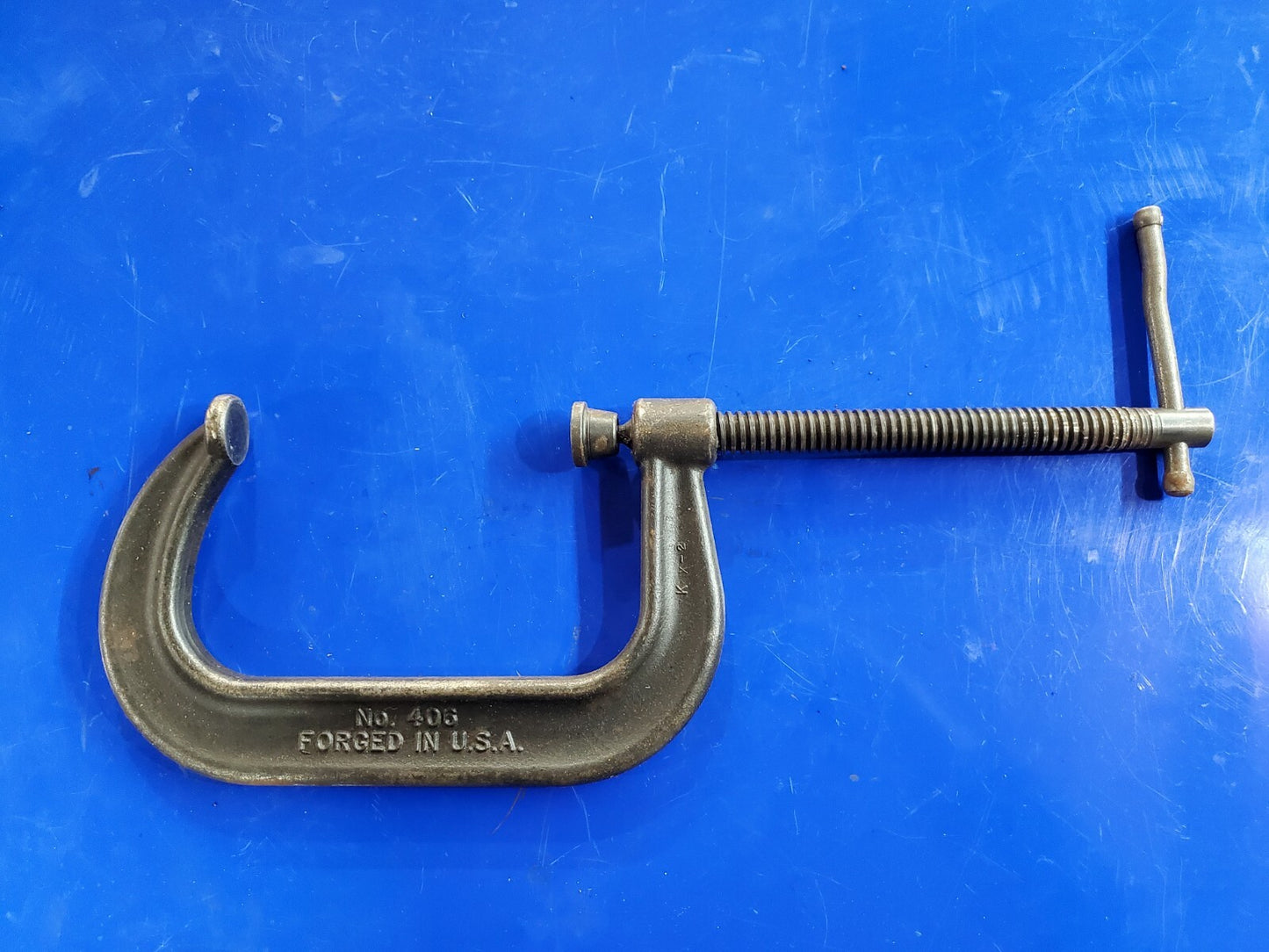 1 ea. Wright 90406B Drop Forged C-Clamp Deep Throat 6 in w/ Full Screw USA