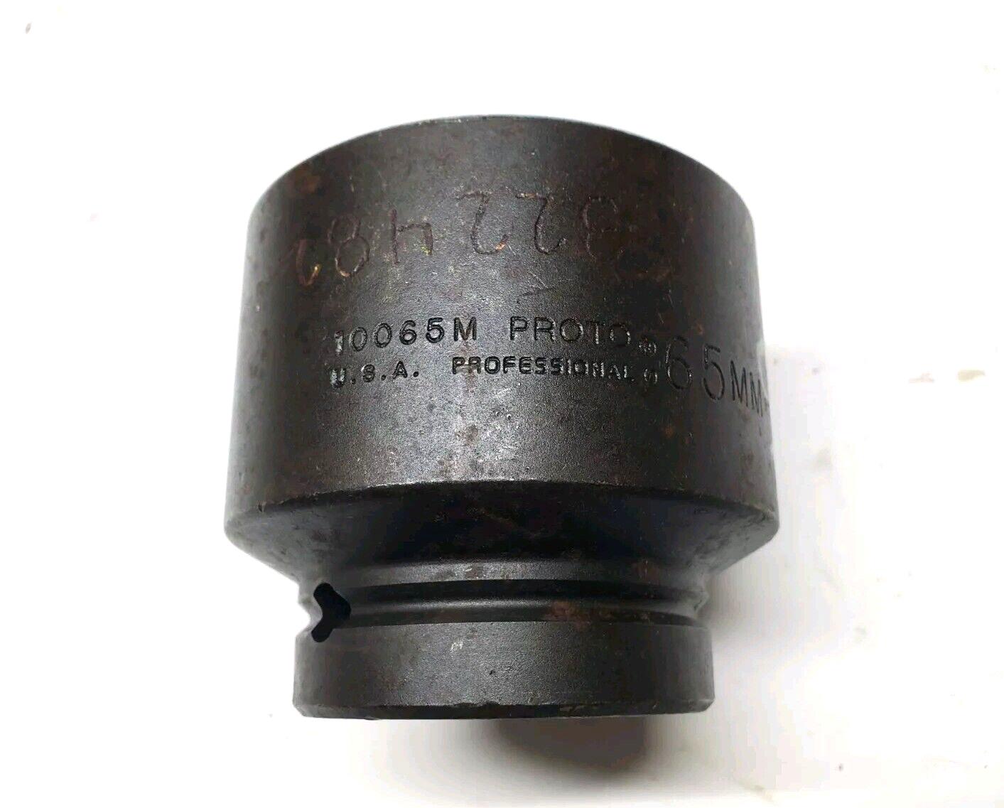 Proto 10065M 65mm Impact Socket 1 In. Drive 6-Point Standard Depth USA