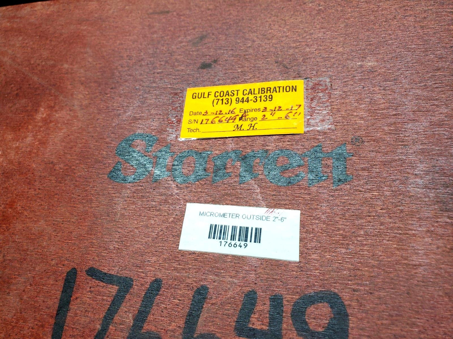 Starrett 224ARLZ 224 Series 2" - 6" Interchangeable Anvil Micrometer Set .001"