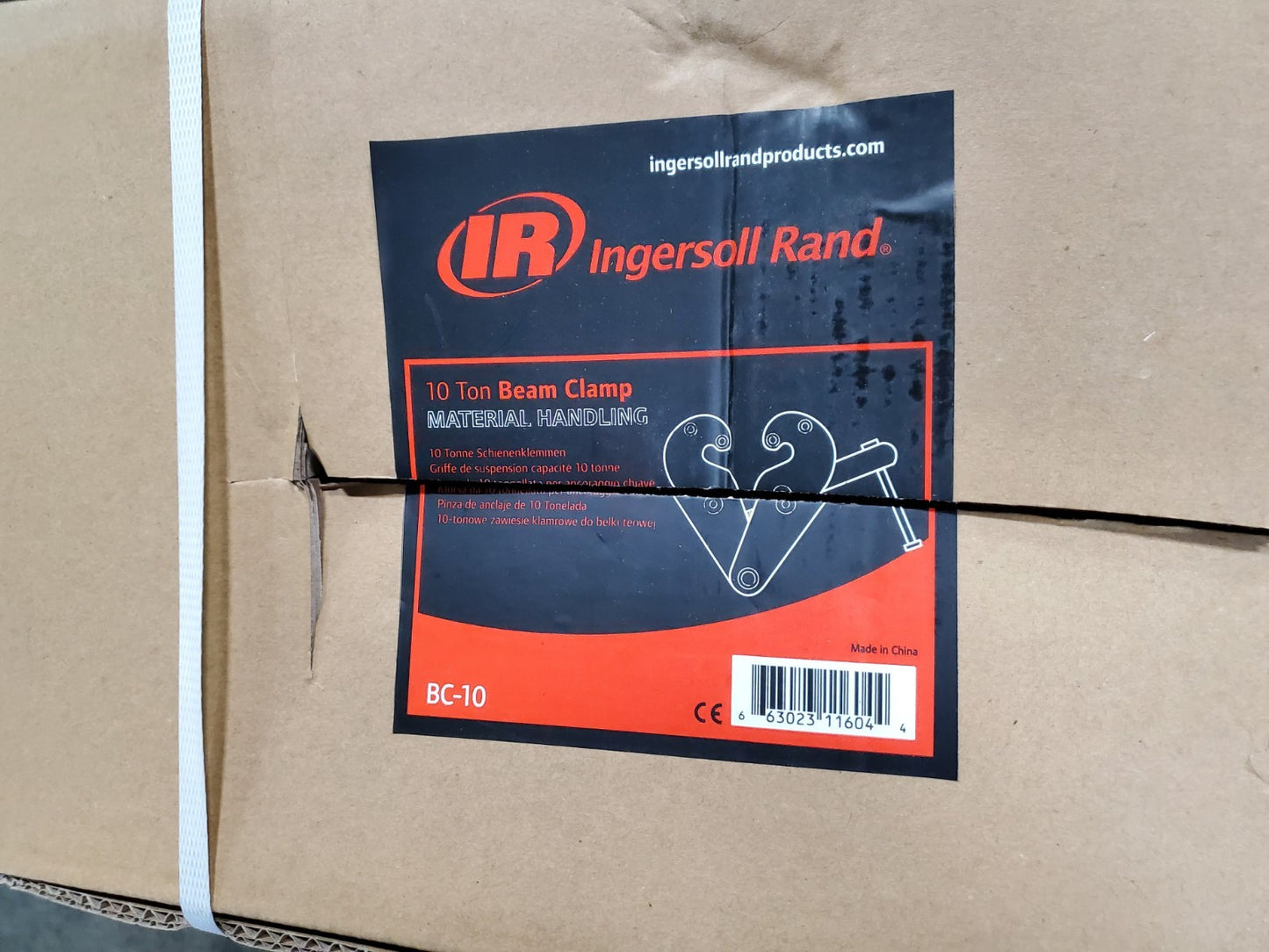 Ingersoll Rand 10 t Beam Clamp Flange Width 3.54 - 14.37" 22,000 LBS WLL BC-10