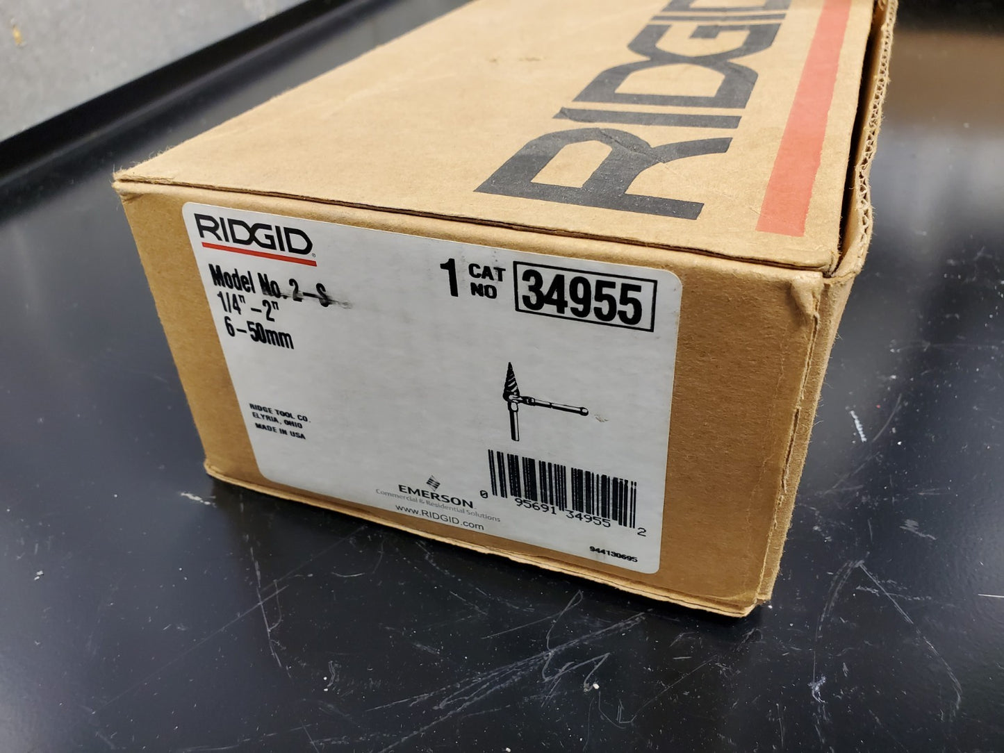 RIDGID 34955 Model 2-S Spiral Pipe Reamer, 1/4-inch to 2-inch Pipe Reamer Tool