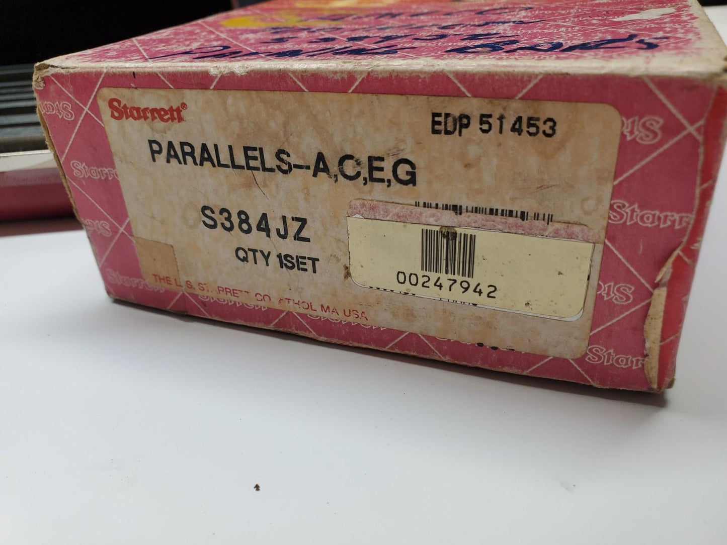 Starrett S384JZ Parallels Set 51453 - A,C,E,G