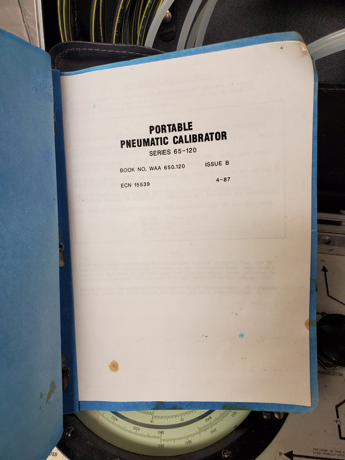 Wallace & Tiernan Series 65-120 Pneumatic Calibrator w/ Prior Calibration Certs