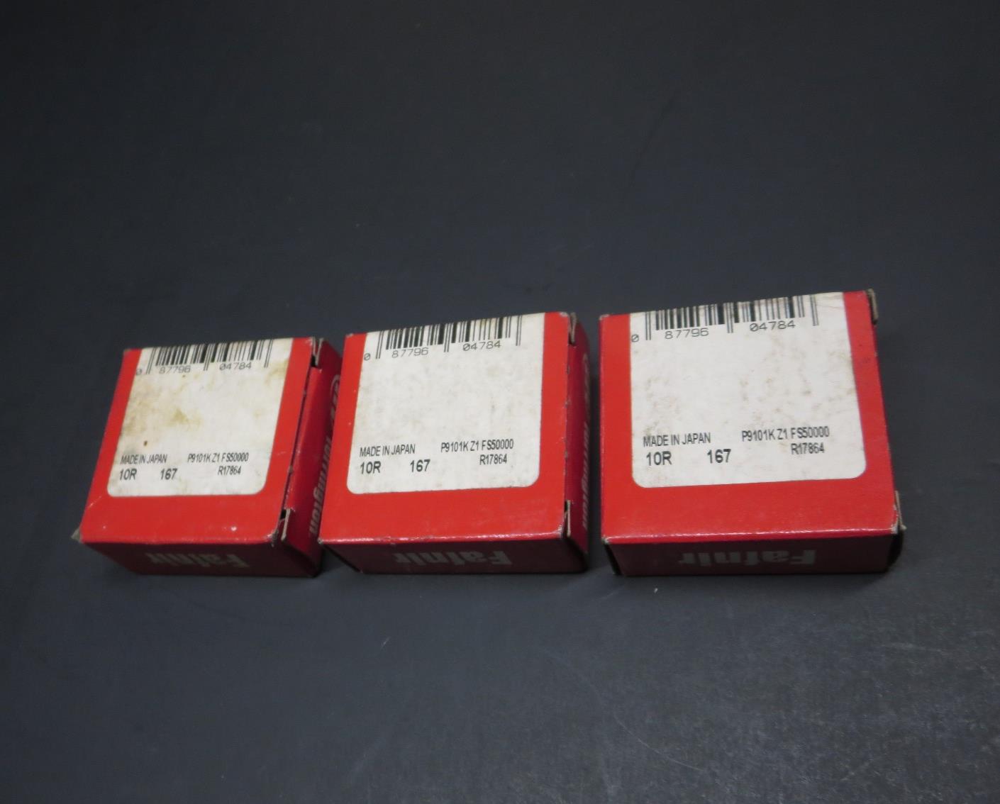 LOT OF (3) Ingersoll Rand Fafnir 9101K Ball Bearings - New, Sealed