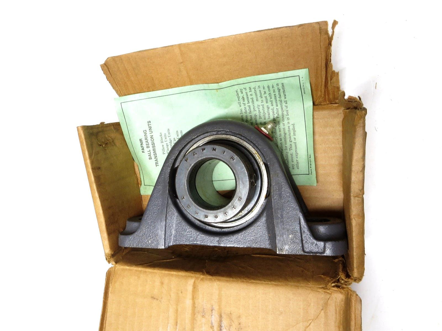 NEW FAFNIR RAS 1 5/16 PILLOW BLOCK BEARING W/ COLLAR & MANUAL - MADE IN USA