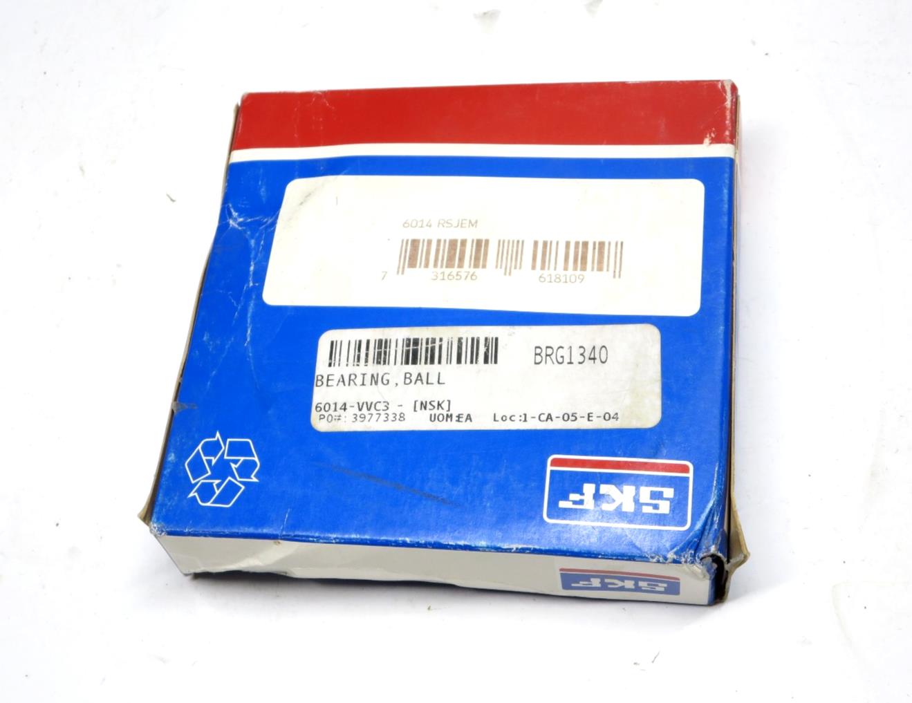 SKF 6014 RSJEM Deep Groove Ball Bearing - Sealed w/ Source Label (Motion Ind.)