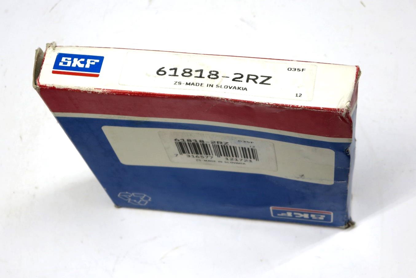 SKF 61818-2RZ Radial Ball Bearing w/ Source Label Made in Slovakia