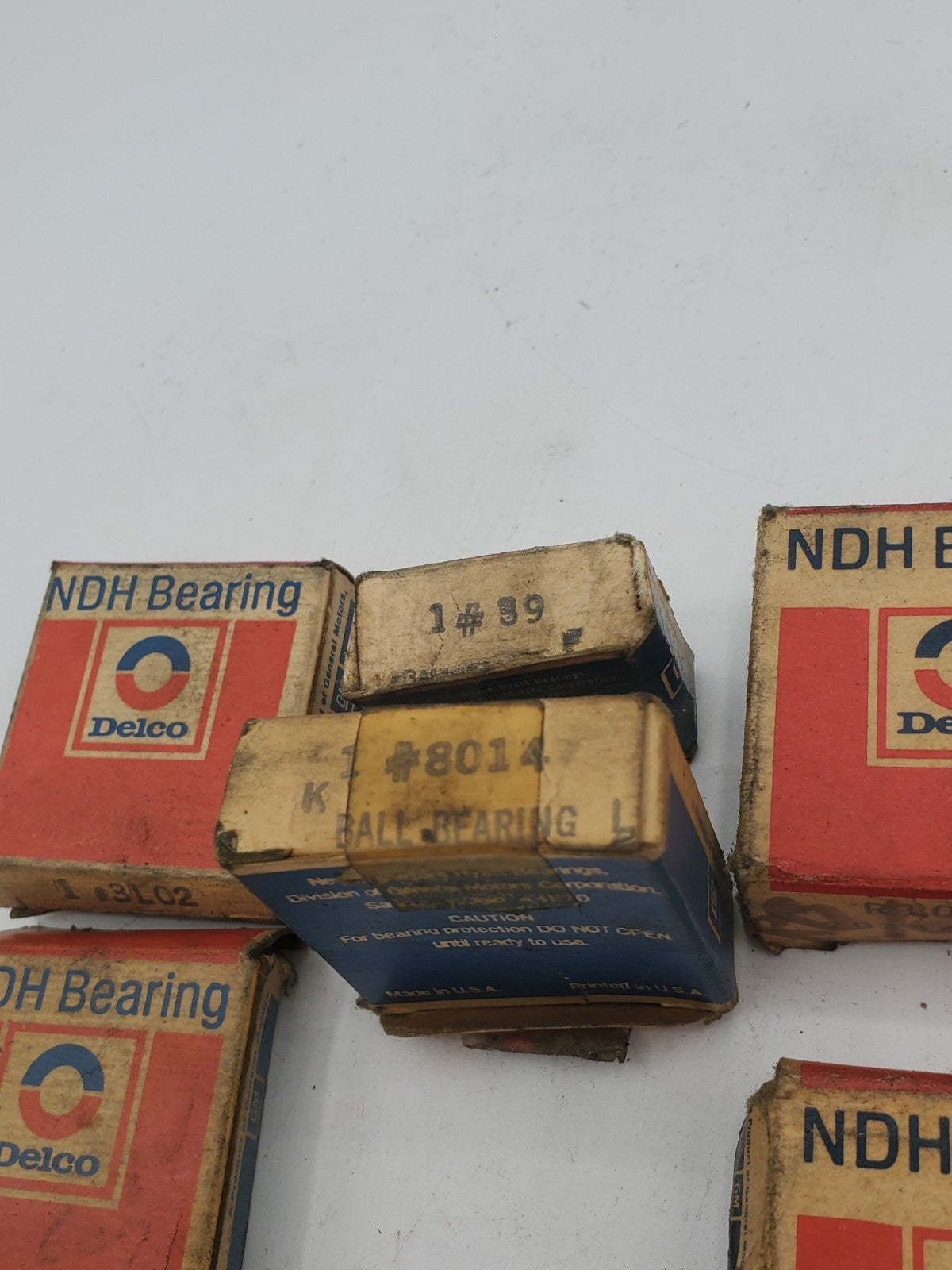 LOT OF (6) NDH Delco Ball Bearing (2) 3L02 (1) 89 (1) 8014 (2) R10, NOS