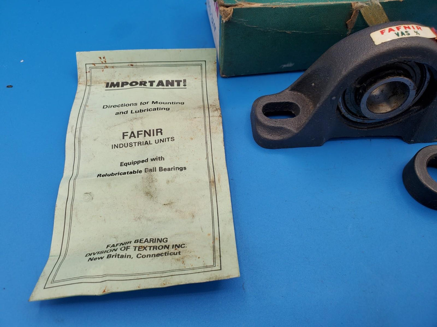 Fafnir Pillow Block Bearing - VAS 3/4 Self-Locking Collar - New In Box